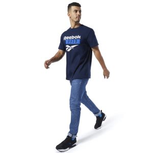 Reebok Nanamica Vector T Shirt Herren - Navy - DE 637-WFA